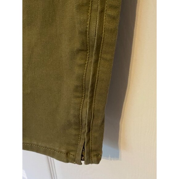 Social Standard By Sanctuary Olive Green Straight Leg Pants With Zippered Ankles - Picture 4 of 8